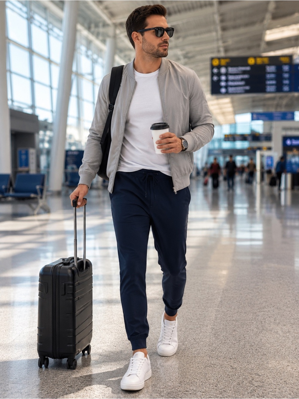 Bluenotes Traveler Joggers Men’s Small Navy Pull-On Stretch Travel Pants